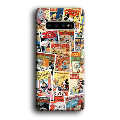 Mickey Mouse Old Poster Collage Samsung Galaxy S10 Case-Oxvistore