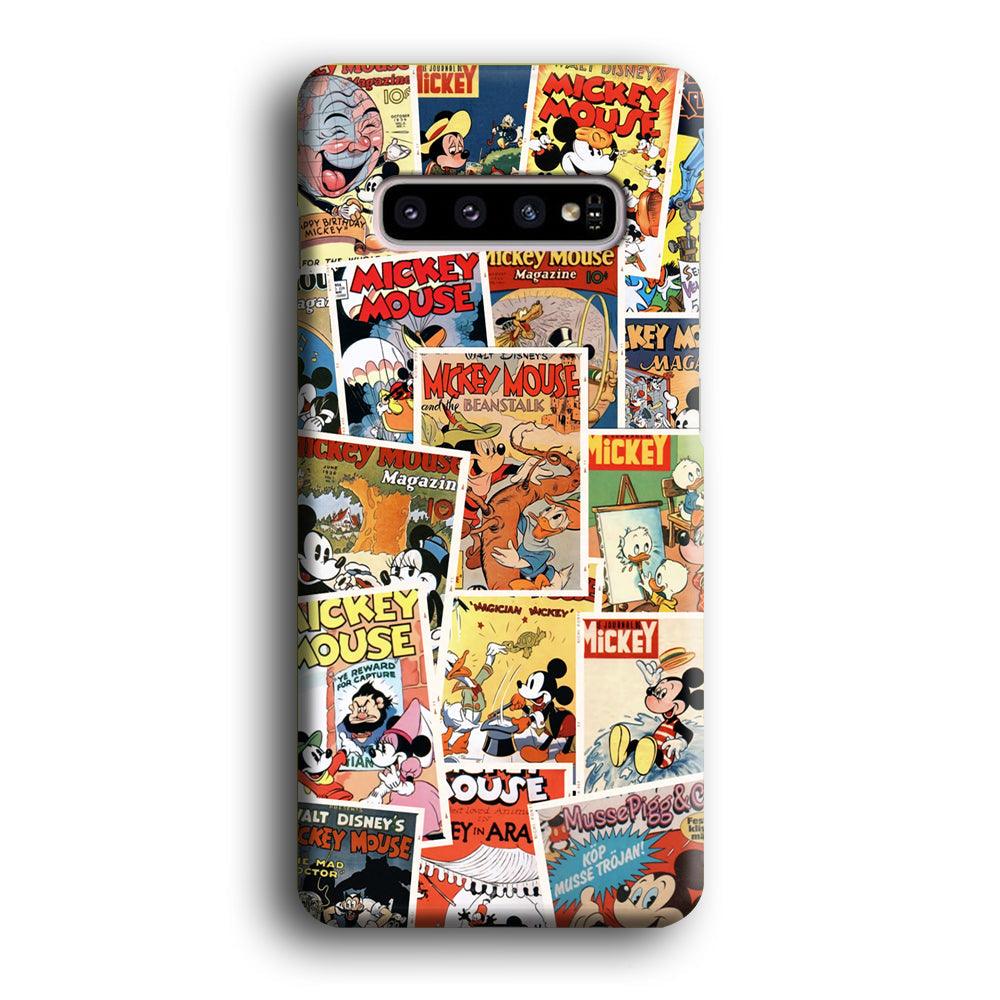 Mickey Mouse Old Poster Collage Samsung Galaxy S10 Plus Case-Oxvistore