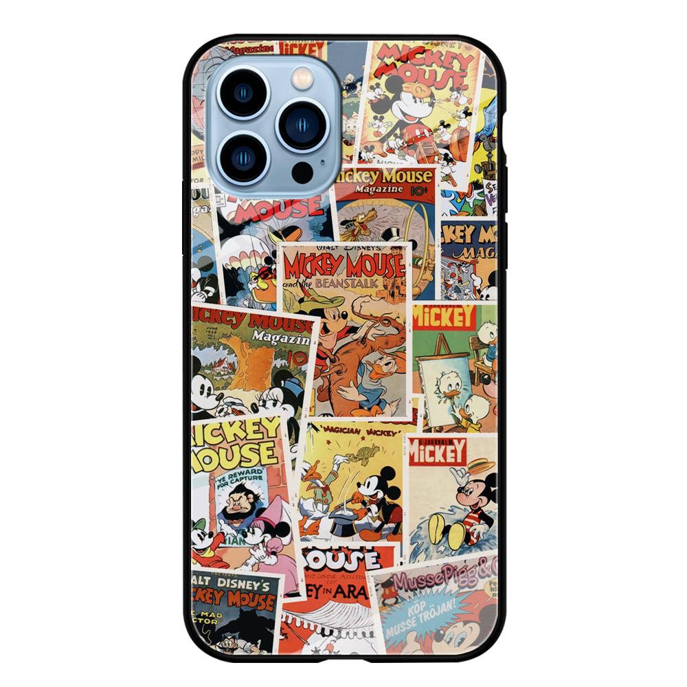 Mickey Mouse Old Poster Collage iPhone 15 Pro Case-Oxvistore