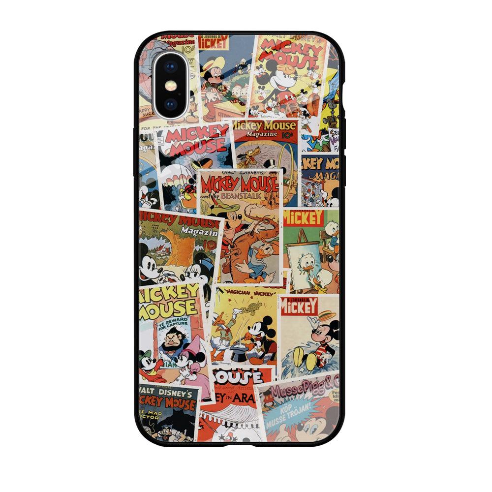 Mickey Mouse Old Poster Collage iPhone X Case-Oxvistore