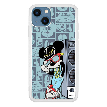 Mickey Mouse Peace and Cool iPhone 14 Plus Case-Oxvistore