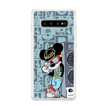 Mickey Mouse Peace and Cool Samsung Galaxy S10 Plus Case-Oxvistore