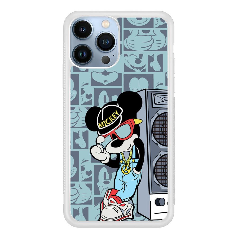 Mickey Mouse Peace and Cool iPhone 14 Pro Max Case-Oxvistore