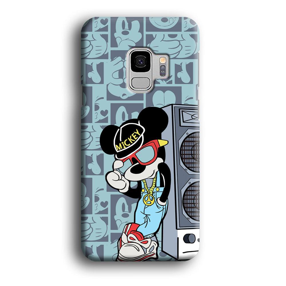 Mickey Mouse Peace and Cool Samsung Galaxy S9 Case-Oxvistore