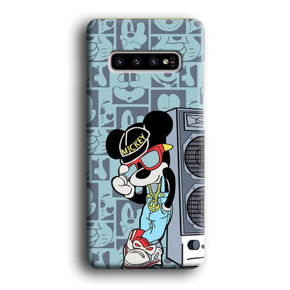 Mickey Mouse Peace and Cool Samsung Galaxy S10 Plus Case-Oxvistore