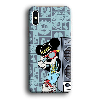 Mickey Mouse Peace and Cool iPhone X Case-Oxvistore