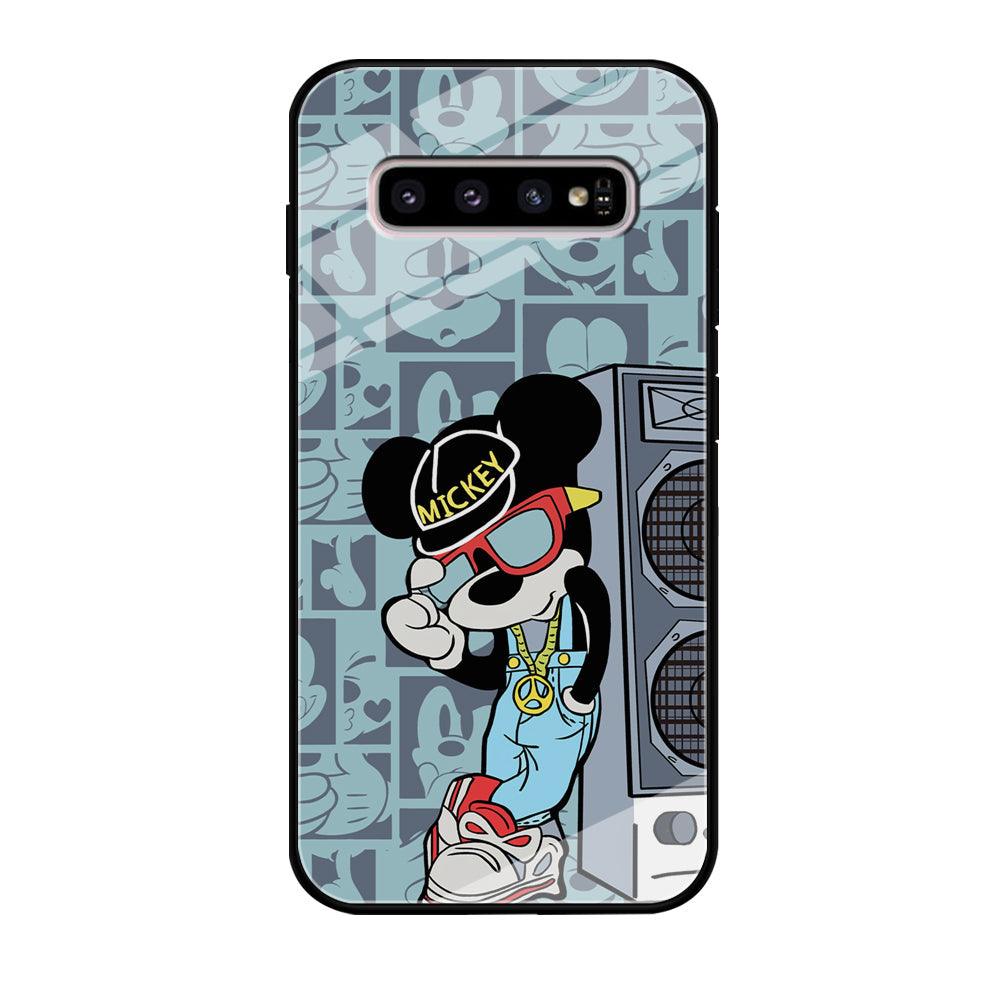 Mickey Mouse Peace and Cool Samsung Galaxy S10 Plus Case-Oxvistore