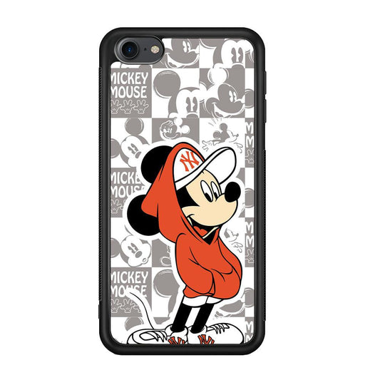 Mickey Mouse The Fans on Duty iPod Touch 6 Case-Rubber Black (2D Case)-Oxvistore