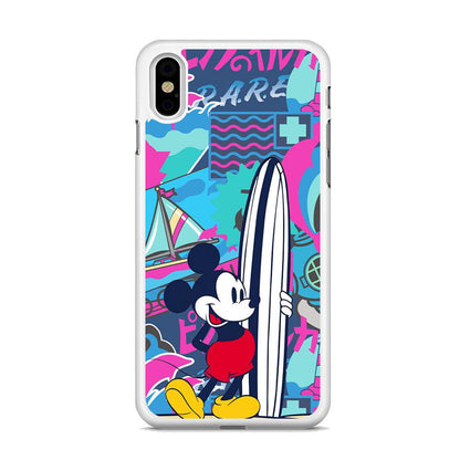 Mickey Surf Board iPhone X Case-Oxvistore