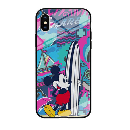 Mickey Surf Board iPhone X Case-Oxvistore