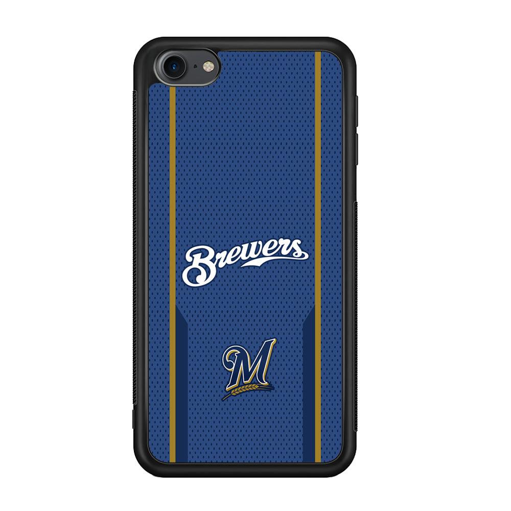 Milwaukee Brewers Golden Pillar iPod Touch 6 Case-Rubber Black (2D Case)-Oxvistore