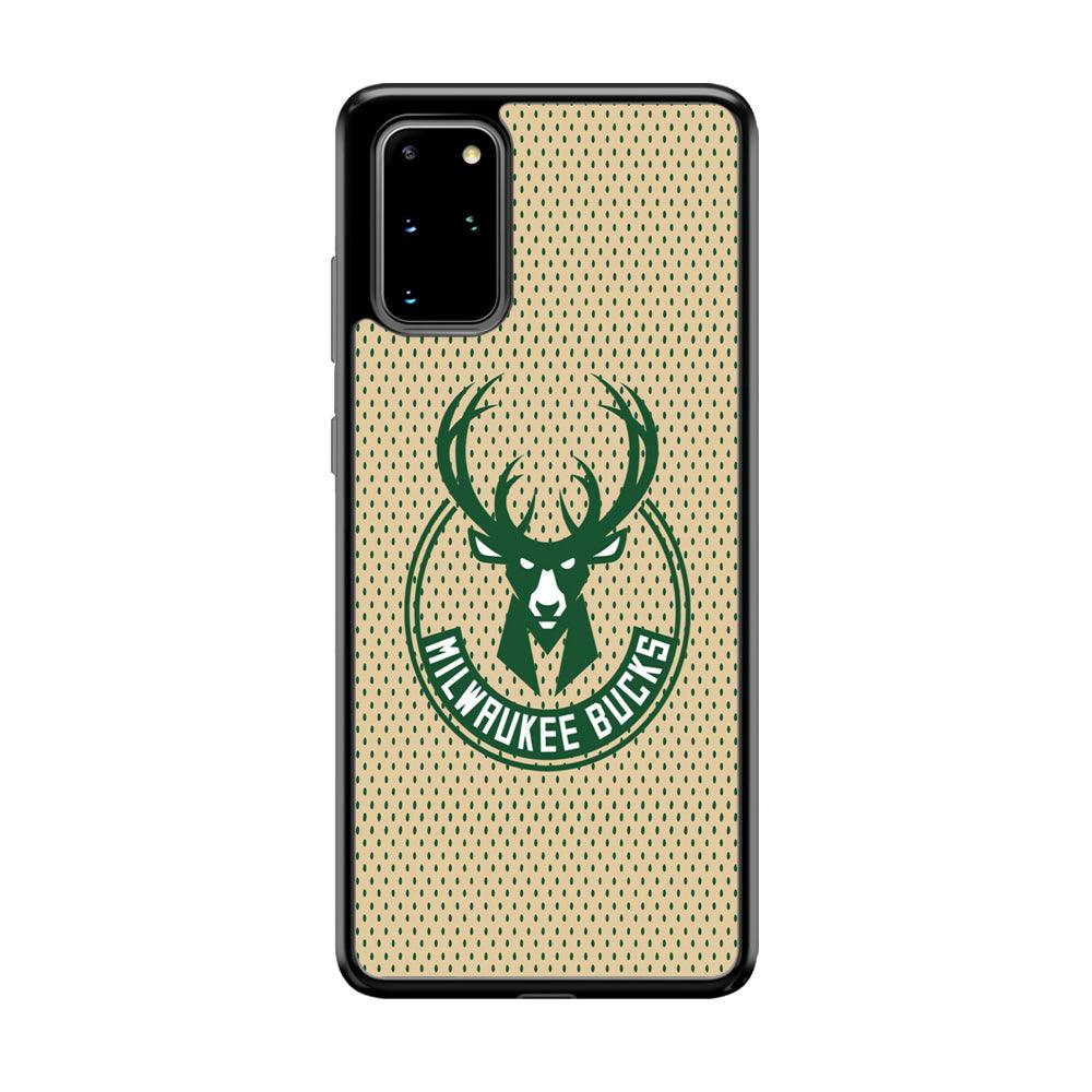 Milwaukee Bucks Grand Patern Samsung Galaxy S20 Plus Case-Rubber Black (2D Case)-Oxvistore