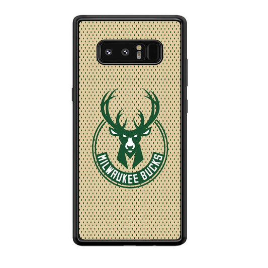 Milwaukee Bucks Grand Patern Samsung Galaxy Note 8 Case-Rubber Black (2D Case)-Oxvistore