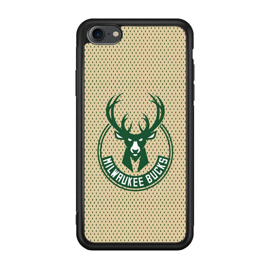 Milwaukee Bucks Grand Patern iPhone 7 Case-Rubber Black (2D Case)-Oxvistore