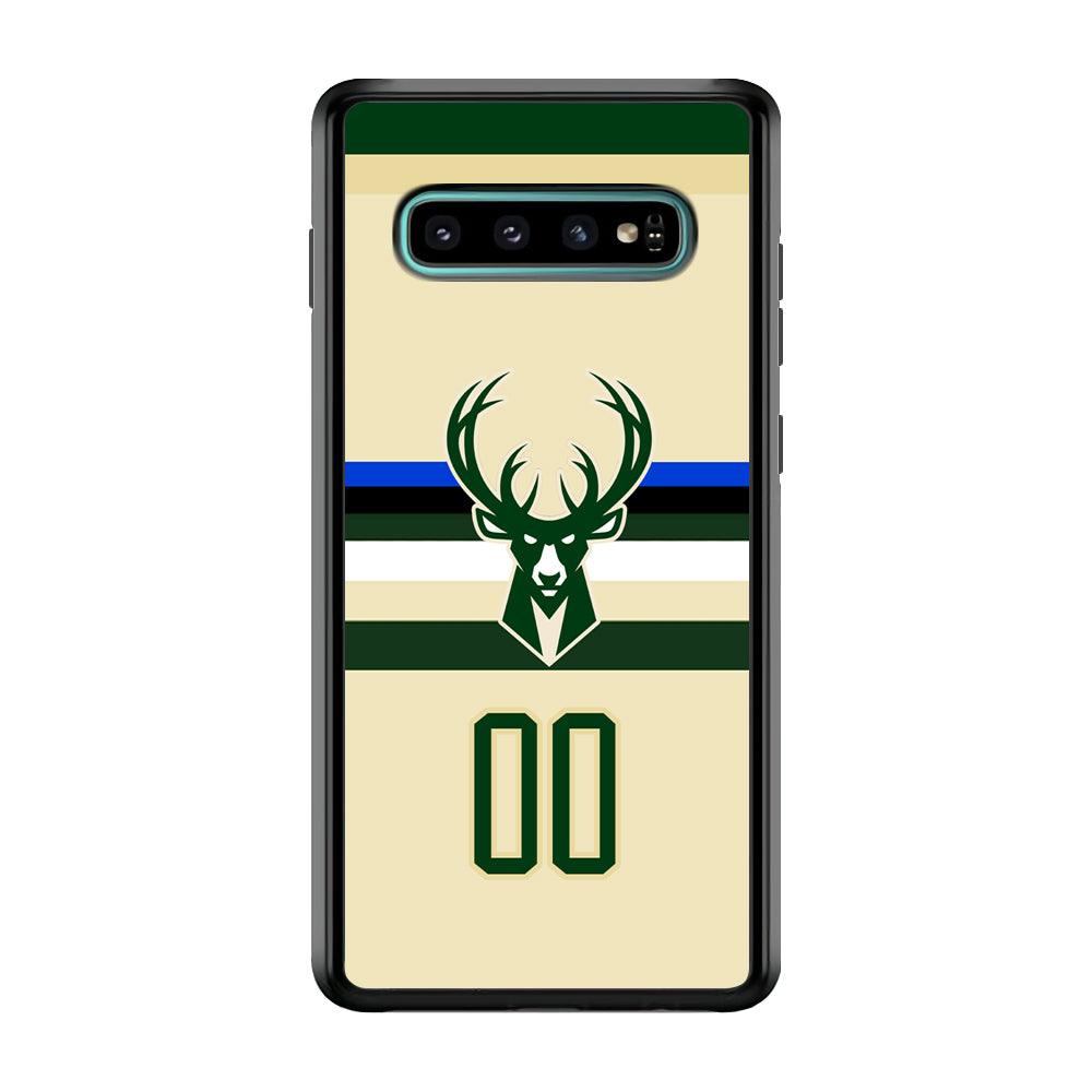 Milwaukee Bucks Light Cream Jersey Samsung Galaxy S10 Plus Case-Oxvistore