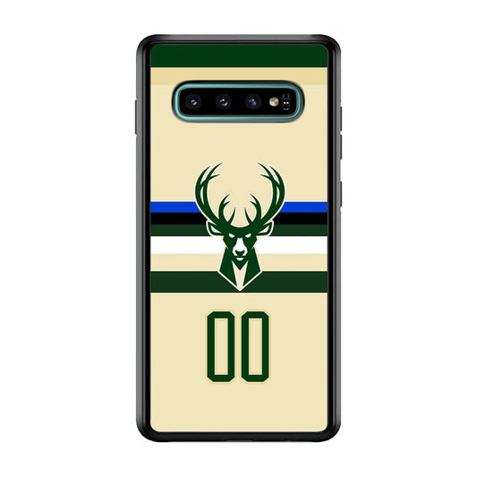 Milwaukee Bucks Light Cream Jersey Samsung Galaxy S10 Plus Case-Oxvistore