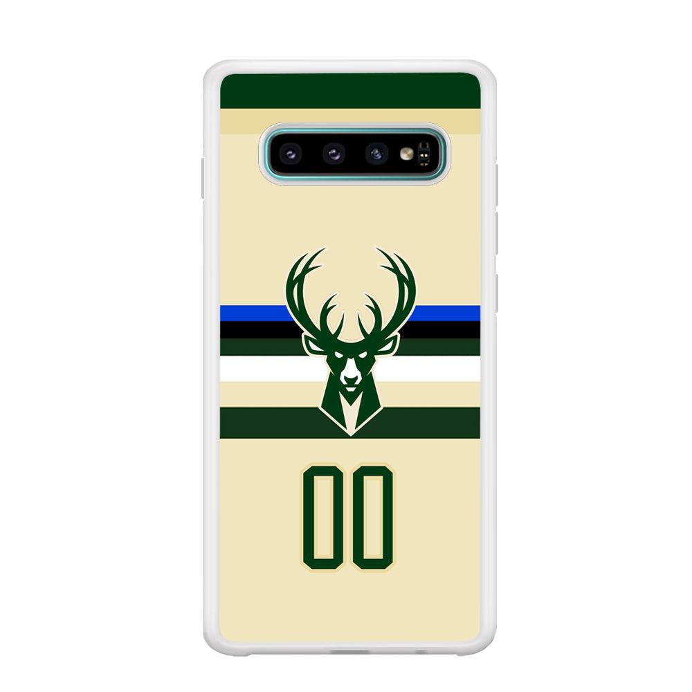 Milwaukee Bucks Light Cream Jersey Samsung Galaxy S10 Plus Case-Oxvistore