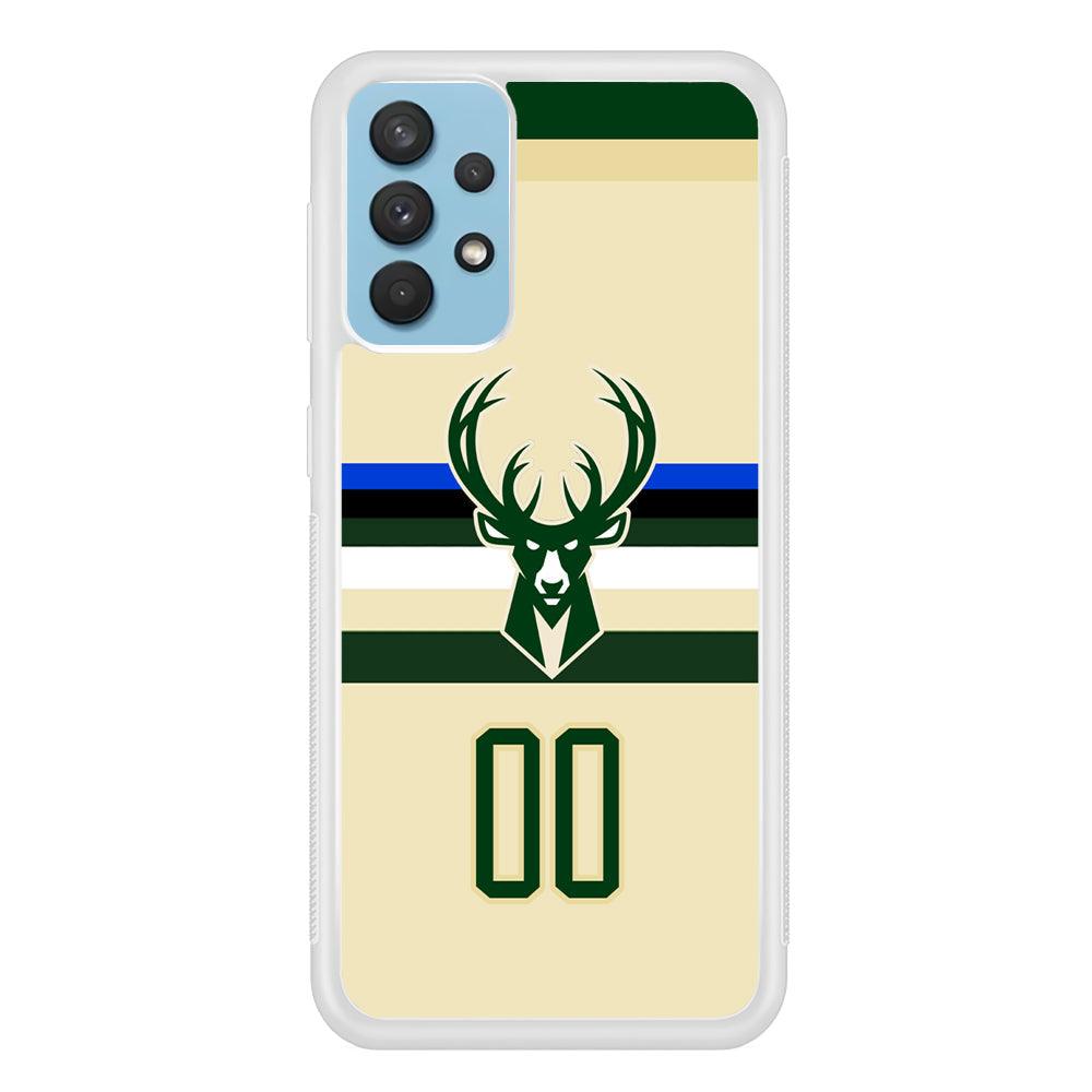 Milwaukee Bucks Light Cream Jersey Samsung Galaxy A32 Case-Oxvistore