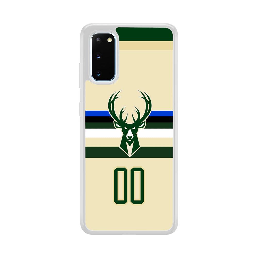 Milwaukee Bucks Light Cream Jersey Samsung Galaxy S20 Case-Oxvistore