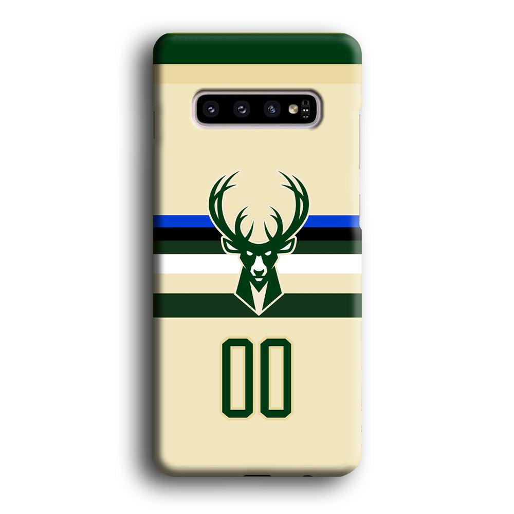 Milwaukee Bucks Light Cream Jersey Samsung Galaxy S10 Case-Oxvistore