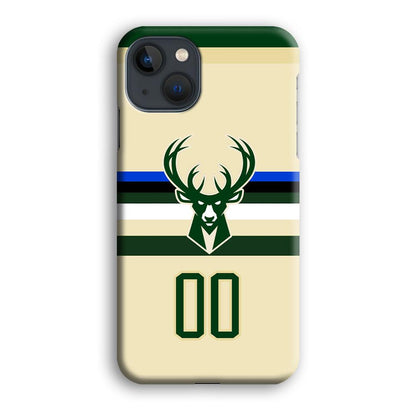 Milwaukee Bucks Light Cream Jersey iPhone 15 Plus Case-Oxvistore