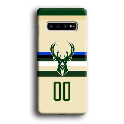 Milwaukee Bucks Light Cream Jersey Samsung Galaxy S10 Plus Case-Oxvistore