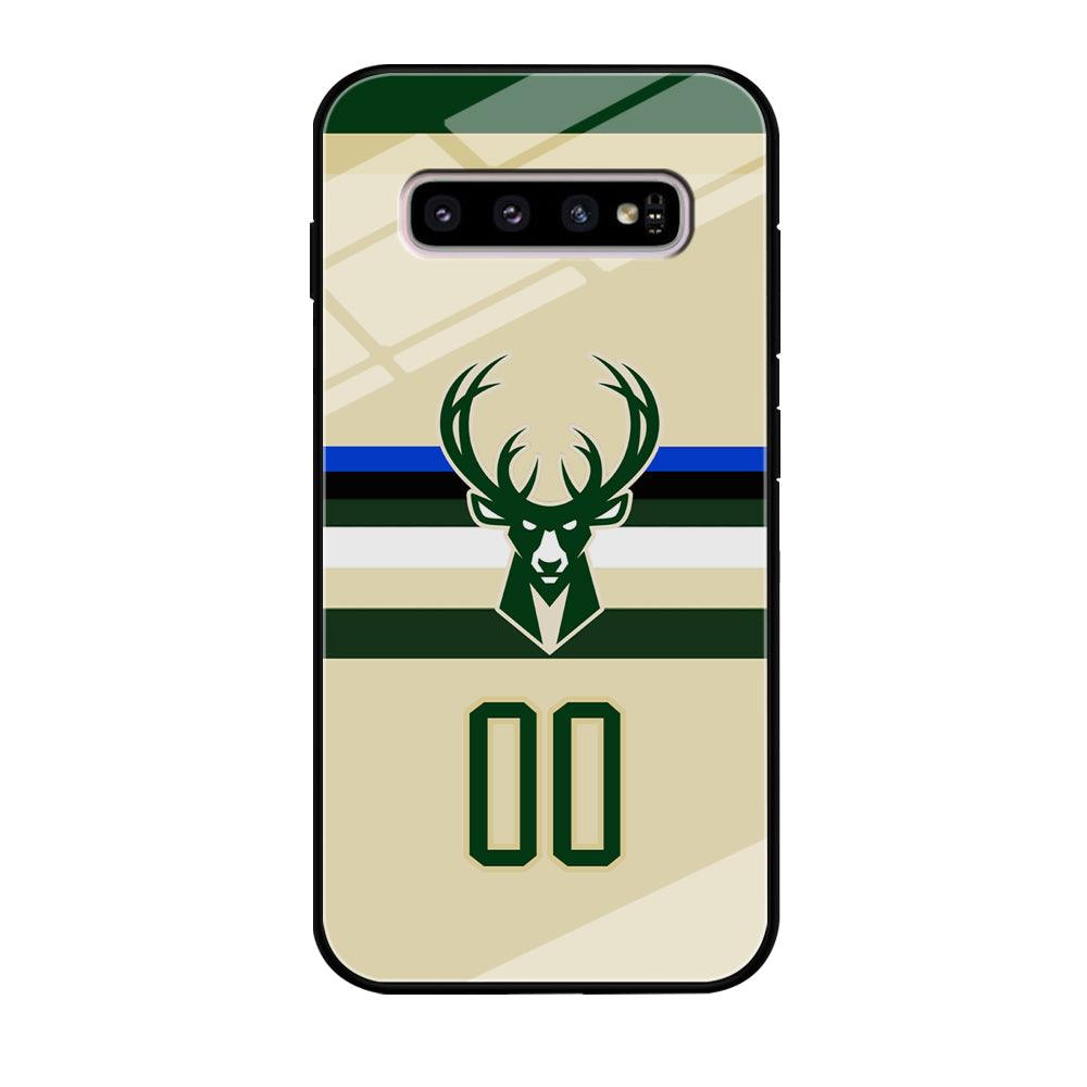 Milwaukee Bucks Light Cream Jersey Samsung Galaxy S10 Case-Oxvistore