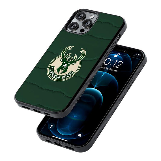 Milwaukee Bucks Logo 2D Rubber Phone Case-Oxvistore