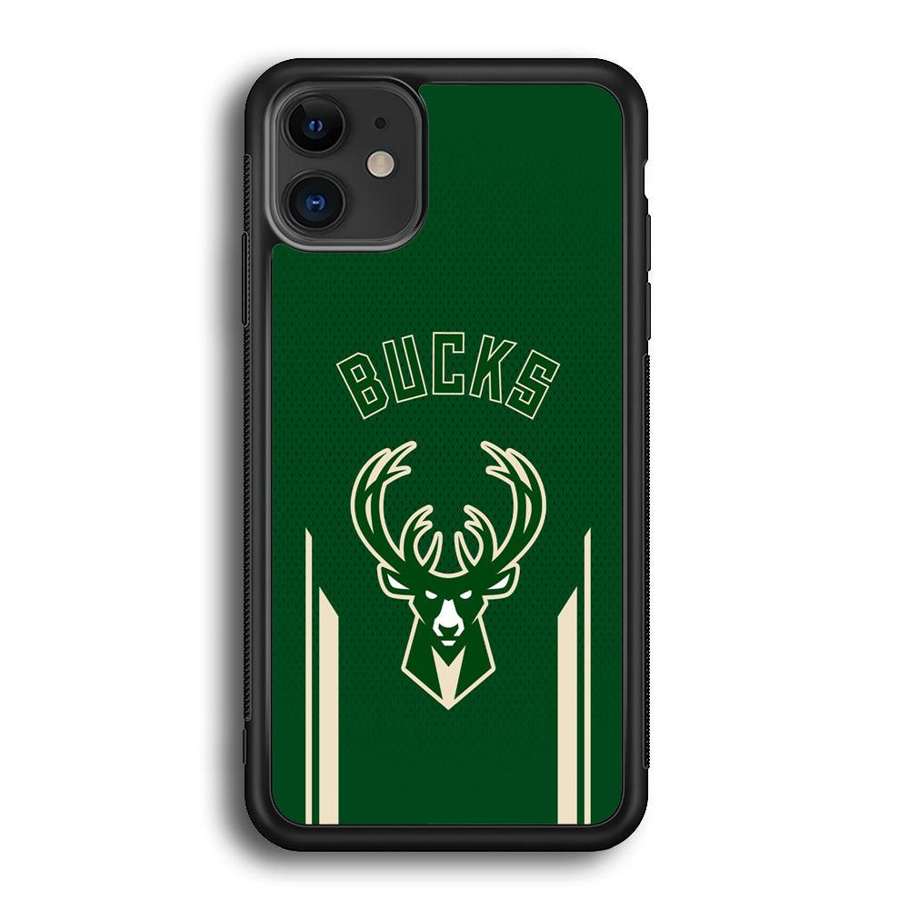 Milwaukee Bucks The Radial Patern iPhone 11 Case-Rubber Black (2D Case)-Oxvistore
