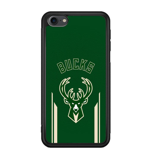Milwaukee Bucks The Radial Patern iPod Touch 6 Case-Rubber Black (2D Case)-Oxvistore