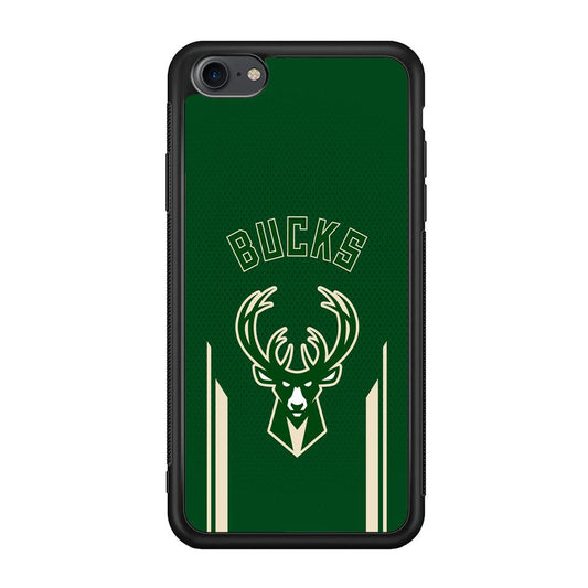 Milwaukee Bucks The Radial Patern iPhone 7 Case-Rubber Black (2D Case)-Oxvistore