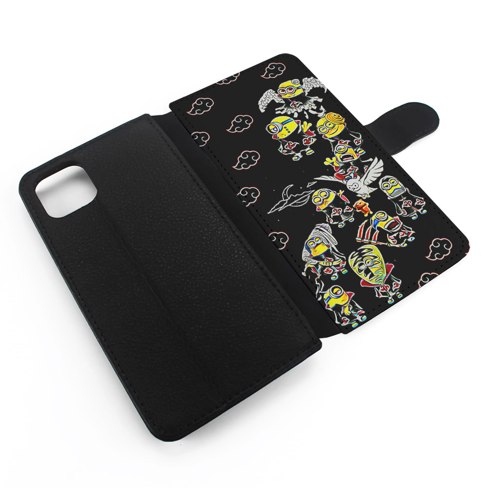 Minions Akatsuki Cosplay Flip Wallet Phone Case