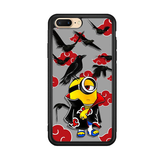 Minions Itachi Mode On iPhone 7 Plus Case-Rubber Black (2D Case)-Oxvistore