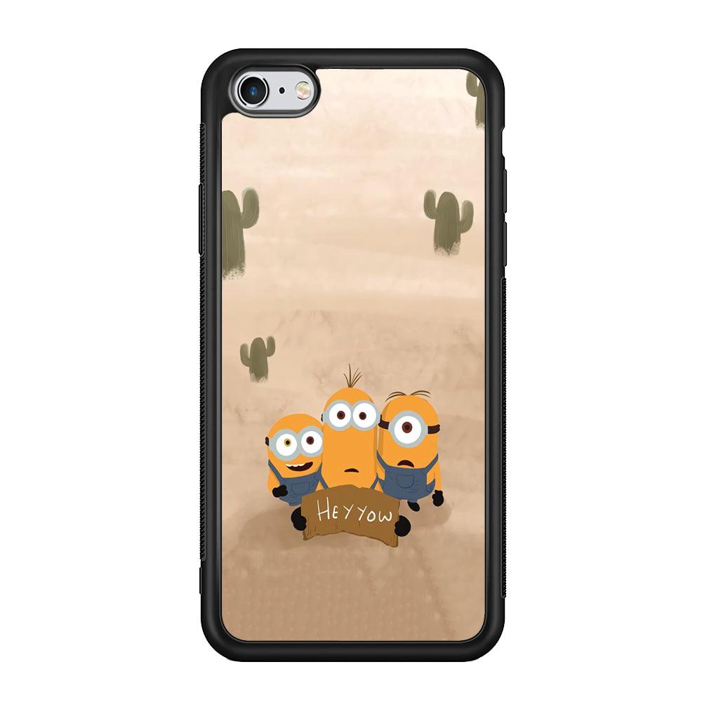 Minions Lost in The Desert iPhone 6 Plus | 6s Plus Case-Rubber Black (2D Case)-Oxvistore