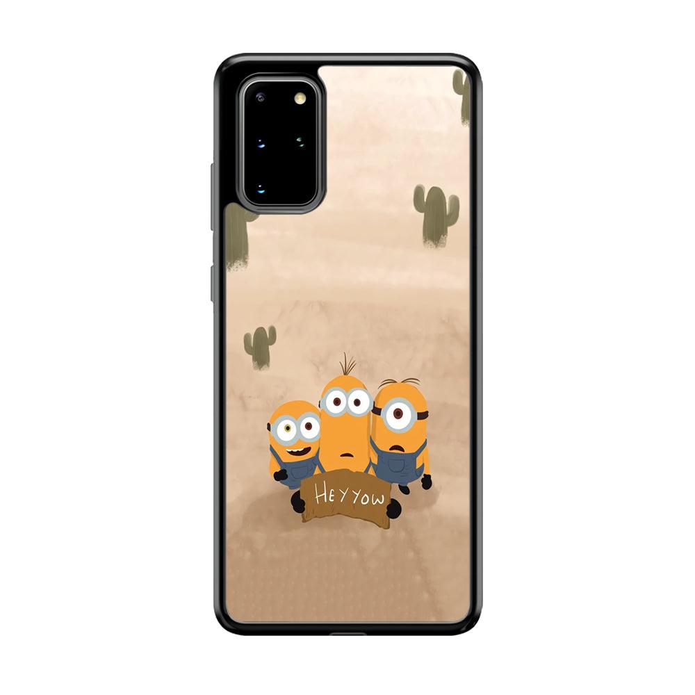 Minions Lost in The Desert Samsung Galaxy S20 Plus Case-Rubber Black (2D Case)-Oxvistore
