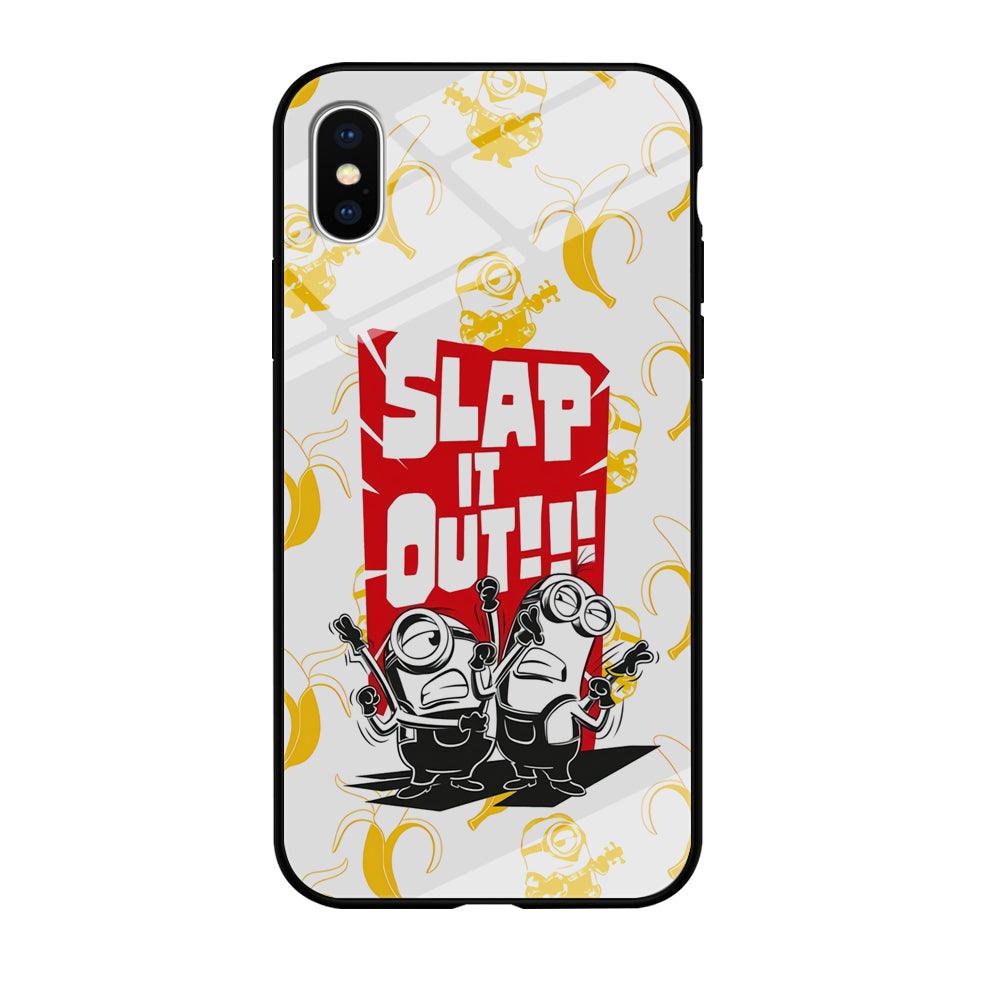 Minions Slap It Out iPhone X Case-Oxvistore