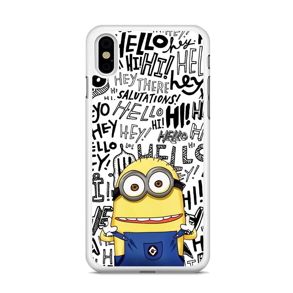 Minions Hail Word iPhone X Case-Oxvistore