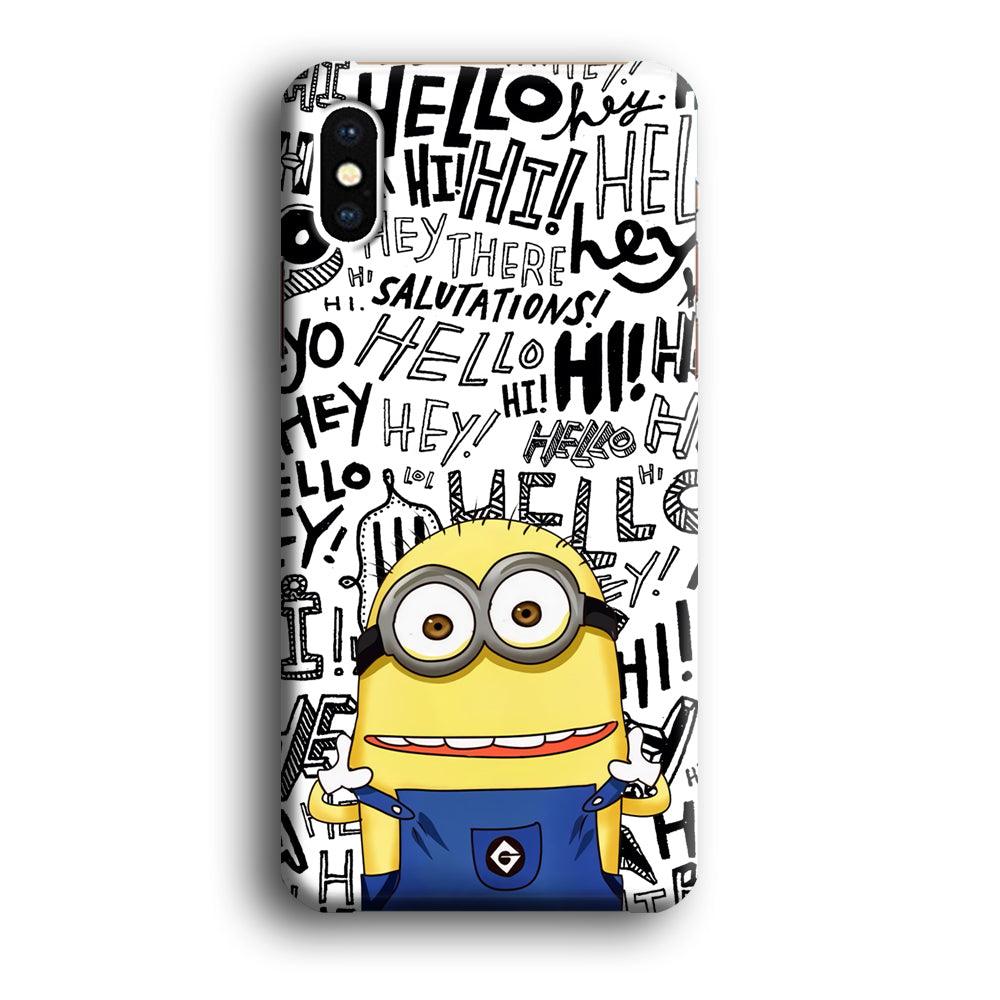 Minions Hail Word iPhone X Case-Oxvistore