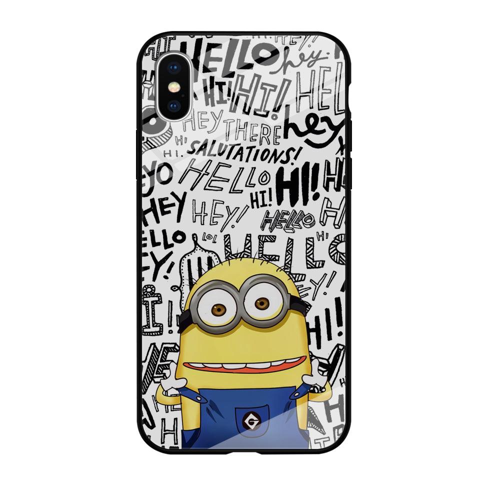 Minions Hail Word iPhone X Case-Oxvistore