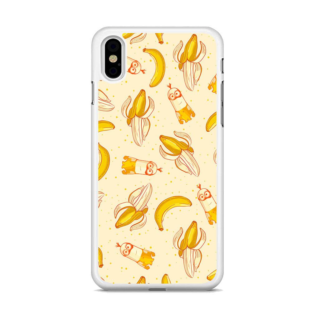 Minions and Banana Patern iPhone X Case-Oxvistore