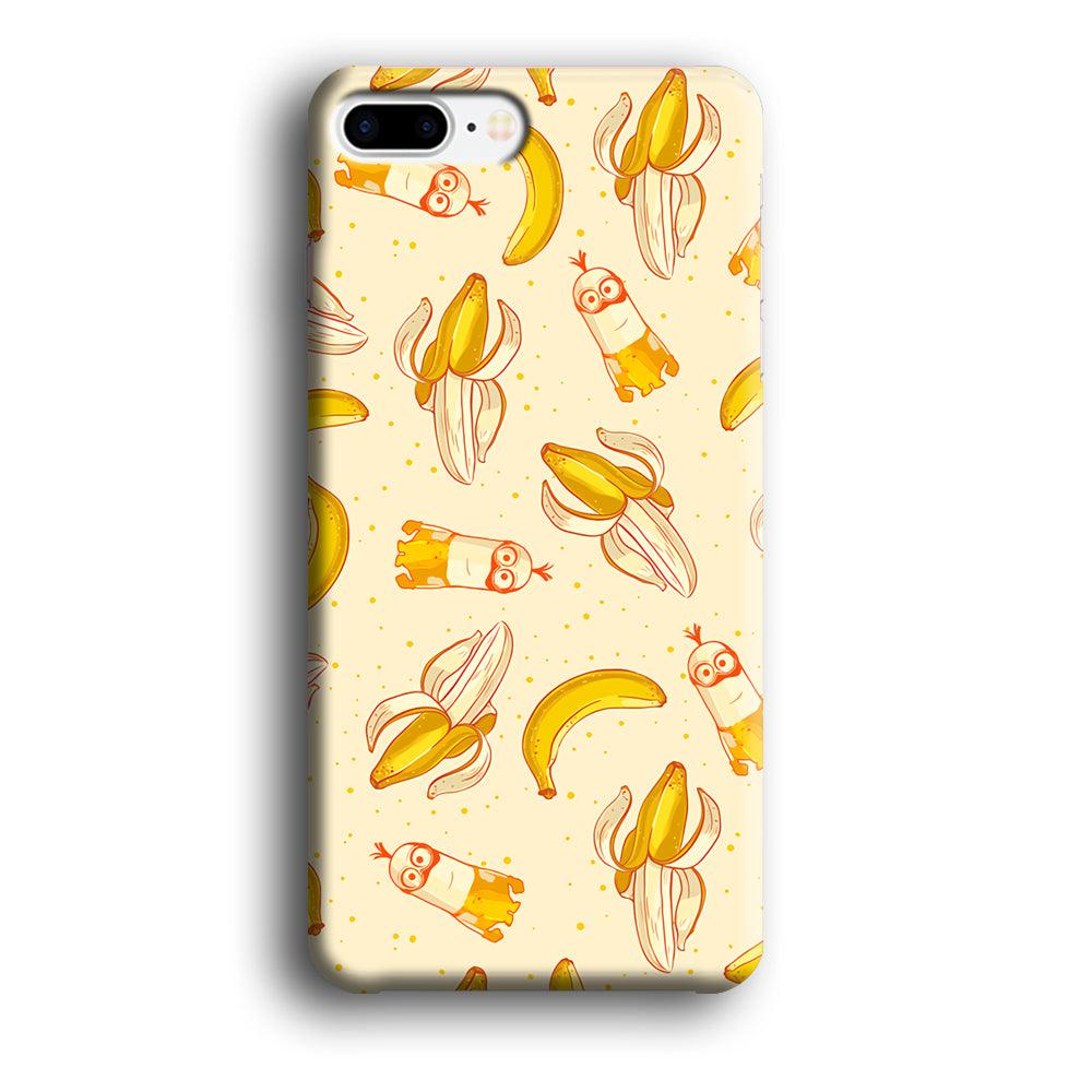 Minions and Banana Patern iPhone 8 Plus Case-Oxvistore