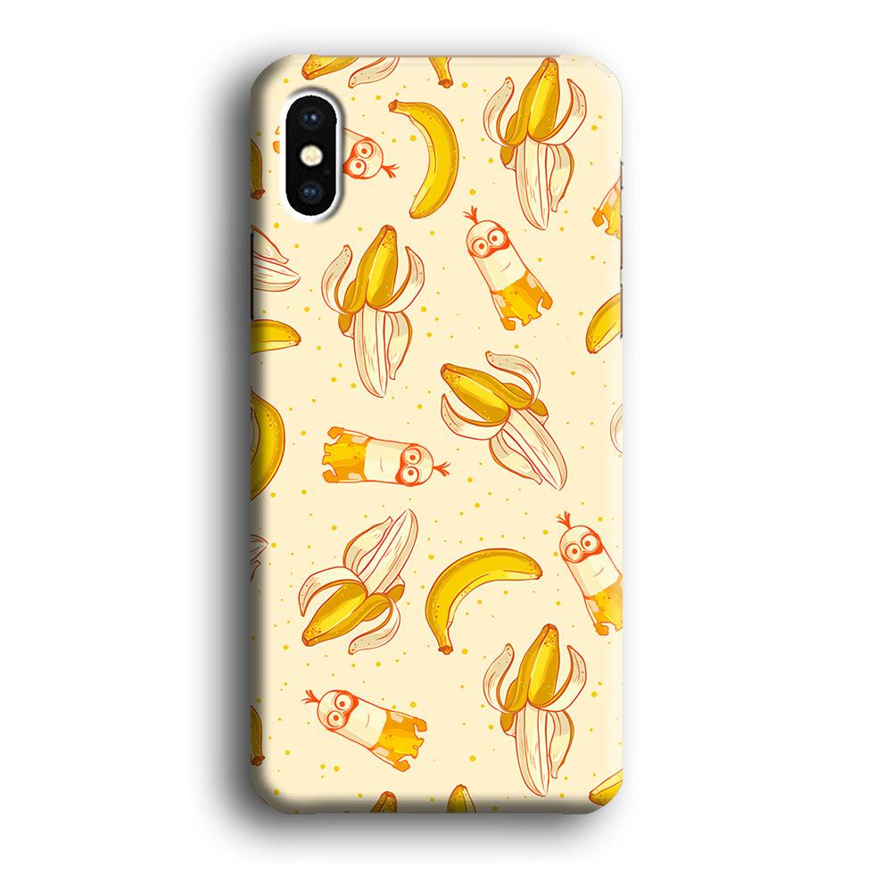 Minions and Banana Patern iPhone X Case-Oxvistore