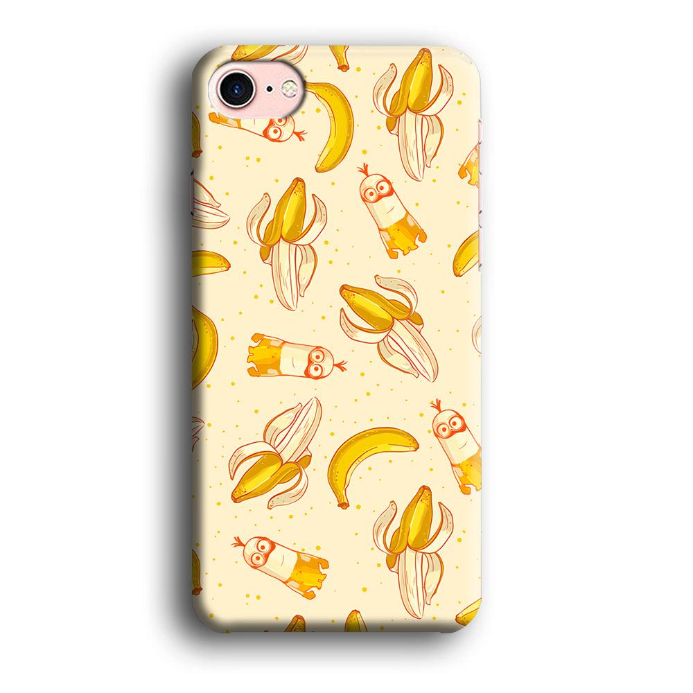 Minions and Banana Patern iPhone 8 Case-Oxvistore