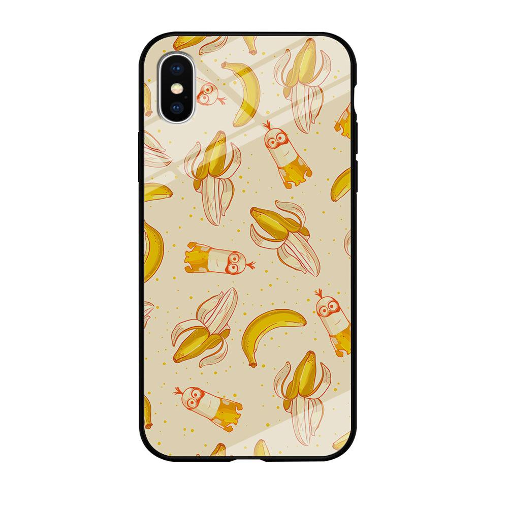 Minions and Banana Patern iPhone X Case-Oxvistore