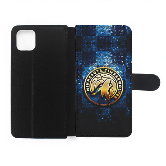 Minnesota Timberwolves Gold Flip Wallet Phone Case