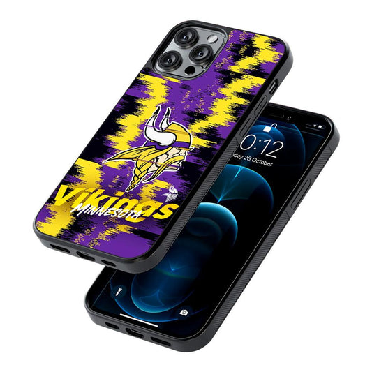 Minnesota Vikings Abstract Color 2D Rubber Phone Case-Oxvistore