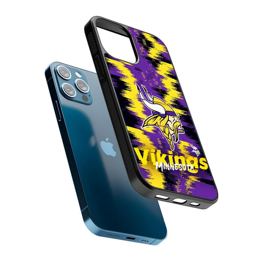 Minnesota Vikings Abstract Color 2D Rubber Phone Case-Oxvistore
