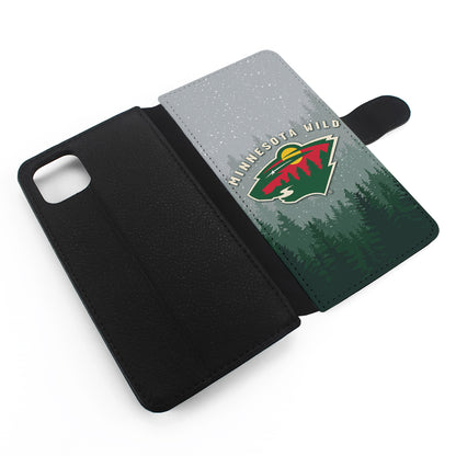 Minnesota Wild Logo Flip Wallet Phone Case