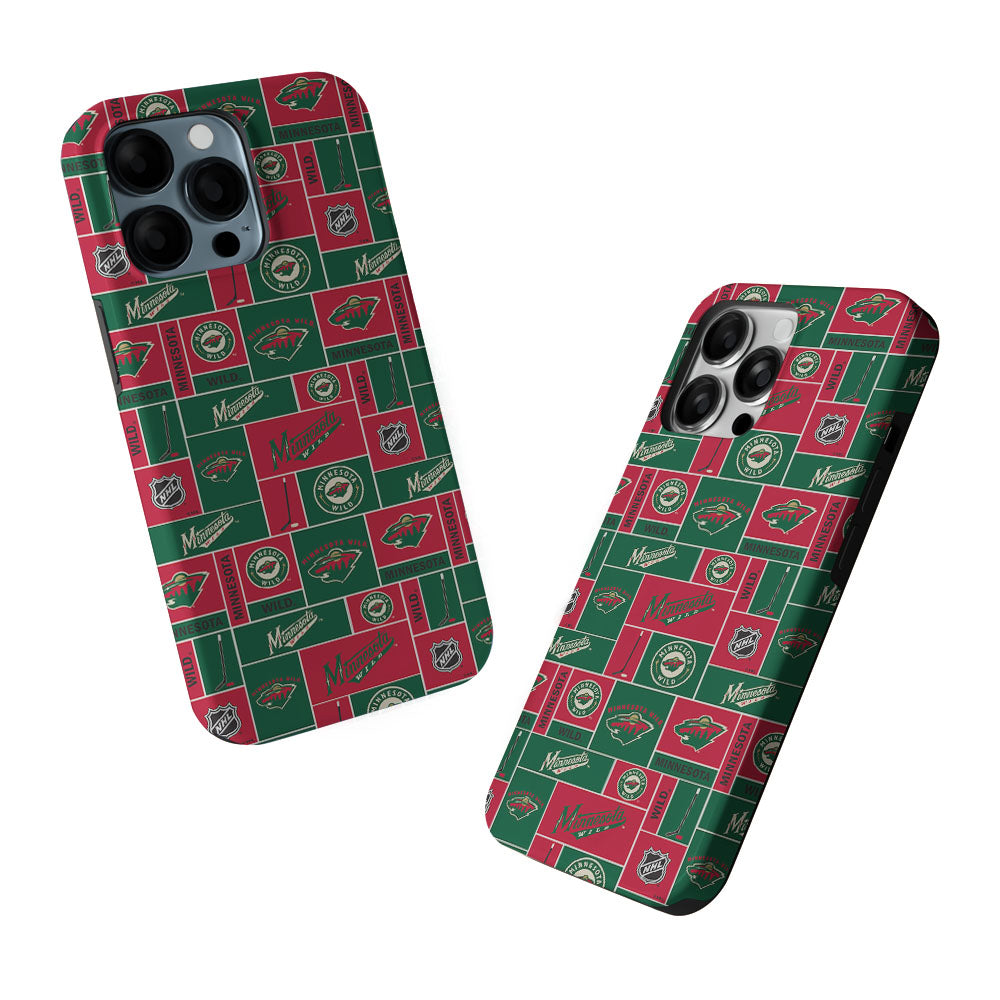 Minnesota Wild Pattern 2 in 1 Tough Phone Case