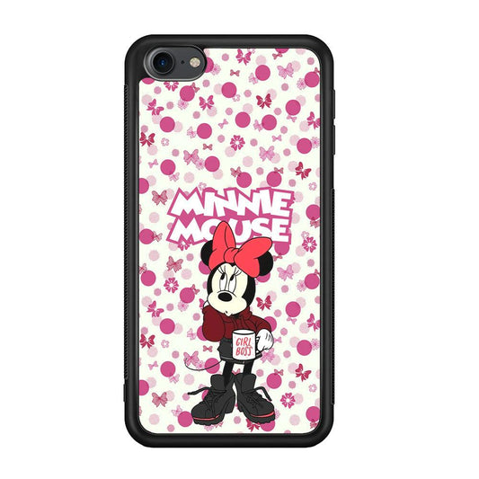 Minnie Mouse is Girl Boss iPod Touch 6 Case-Rubber Black (2D Case)-Oxvistore